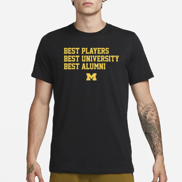 Michigan Football Best Players University Alumni T-Shirt3