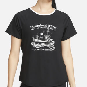 Steamboat Willie Entered Public Domain T-Shirt2