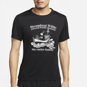 Steamboat Willie Entered Public Domain T-Shirt4