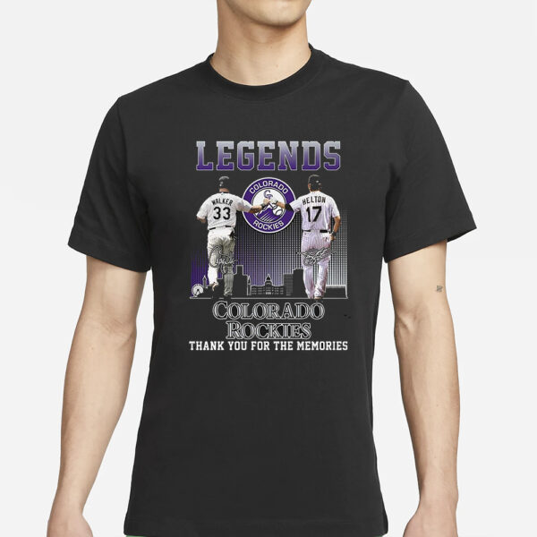 Legends Colorado Rockies Walker And Helton Thank You For The Memories T Shirt1