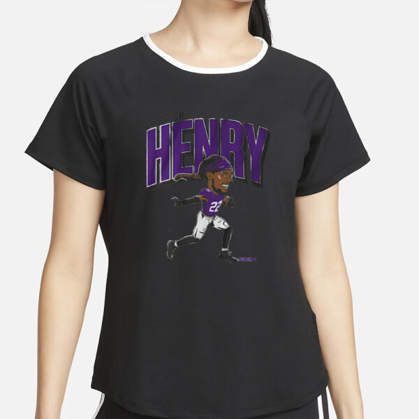 DERRICK HENRY BALTIMORE CARICATURE T-SHIRT4