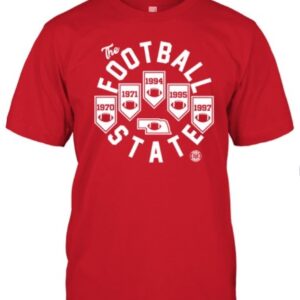 Football State Banners Red Shirt