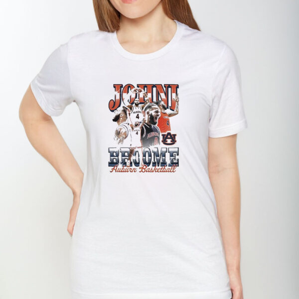 Johni Broome Graphic Auburn Basketball Player Images T-shirt