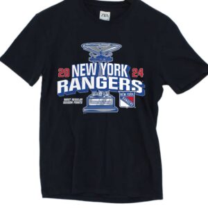 New York Rangers Fanatics Branded 2024 Presidents’ Trophy T-Shirt