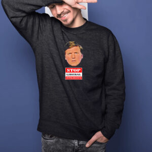 Trump Supporter Wearing Tucker Carlson Stop Liberal Intolerance T-Shirt1