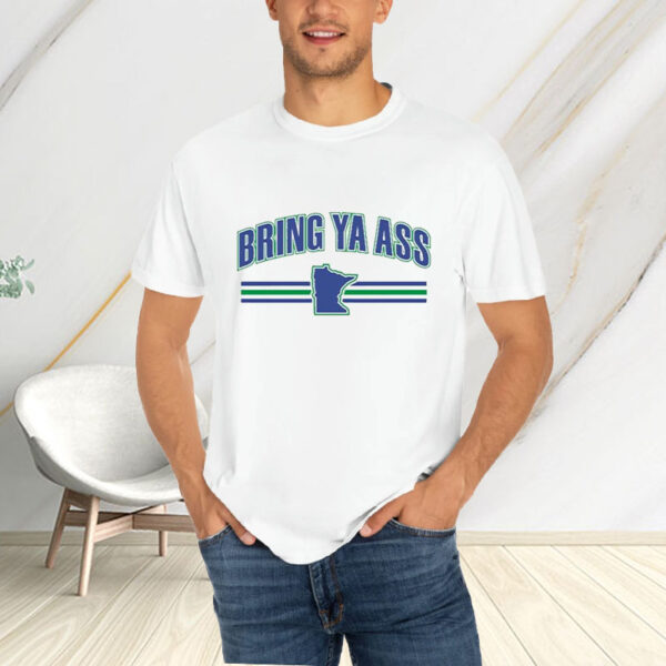 Bring Ya Ass Team Map Logo T-ShirtBring Ya Ass Team Map Logo T-Shirt4