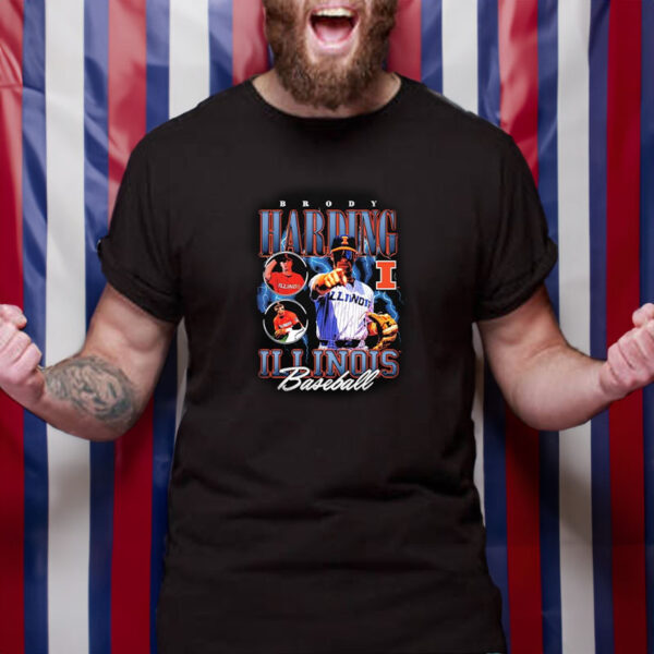 Brody Harding Illinois Baseball Bootleg T-Shirt