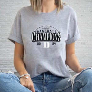 Duke Blue Devils 2024 Acc Baseball Conference Tournament Champions Curveball Break T-Shirt