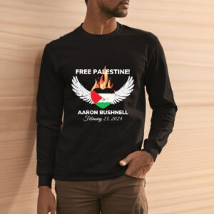 Free Palestine Aaron Bushnell February 25 2024 Fire Heart And Wing T-Shirt3