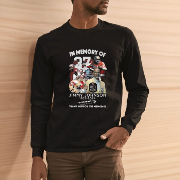 In Memory Of Jimmy Johnson 1938-2024 Thank You For The Memories T-Shirt