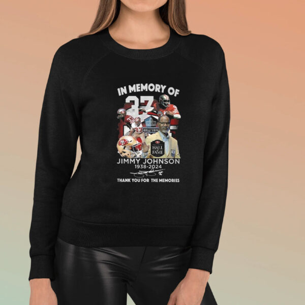 In Memory Of Jimmy Johnson 1938-2024 Thank You For The Memories T-Shirt1