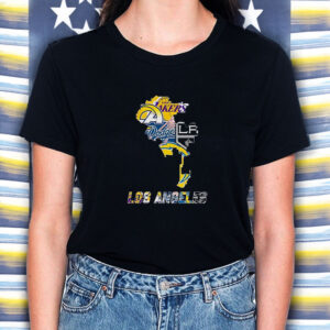 Los Angeles Map Sports Teams Logo T-Shirt2