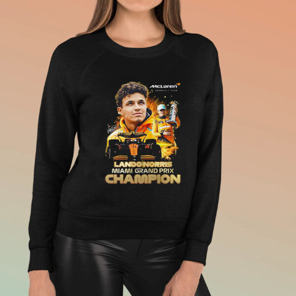 Mclaren Formula 1 Team Lando Norris Miami Grand Prix Champion T-Shirt