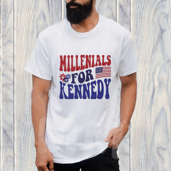 Millennials For Kennedy America Flag T-Shirt