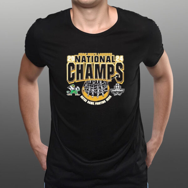 Notre Dame Fighting Irish Women’s 2024 Ncaa Men’s Lacrosse National Champions T-Shirt2