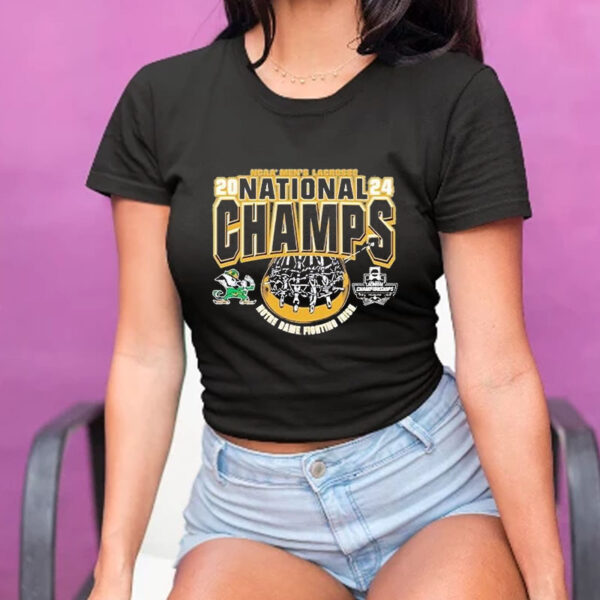 Notre Dame Fighting Irish Women’s 2024 Ncaa Men’s Lacrosse National Champions T-Shirt3