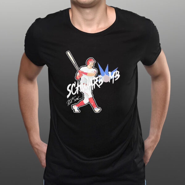 Schwarbomb Baseball Player Signature Images T-Shirt1