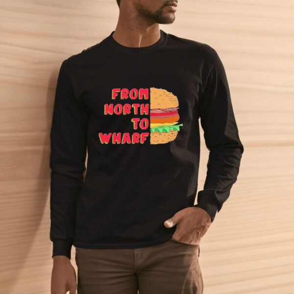 Wharf Face Cartoon Burger T-Shirt3