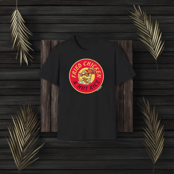 Fried Chicken Circle And Hot Rice Logo T-Shirt