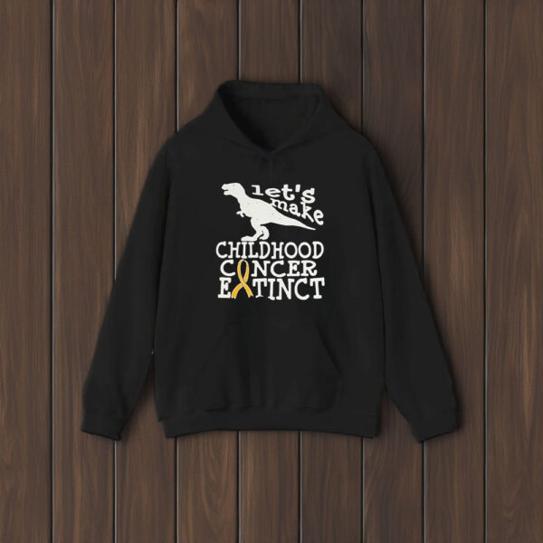 Let’s Make Childhood Cancer Extinct T-rex T-Shirt2