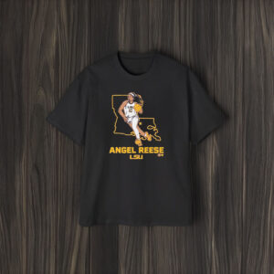 Lsu Basketball Angel Reese State Star T-Shirt1