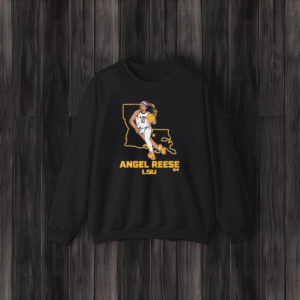 Lsu Basketball Angel Reese State Star T-Shirt3