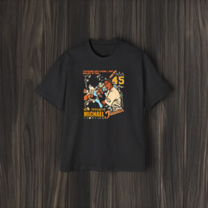 Michael Jordan Illustration Baseball I’ve Never Lost A Game I Just Ran Out Of Time T-Shirt2