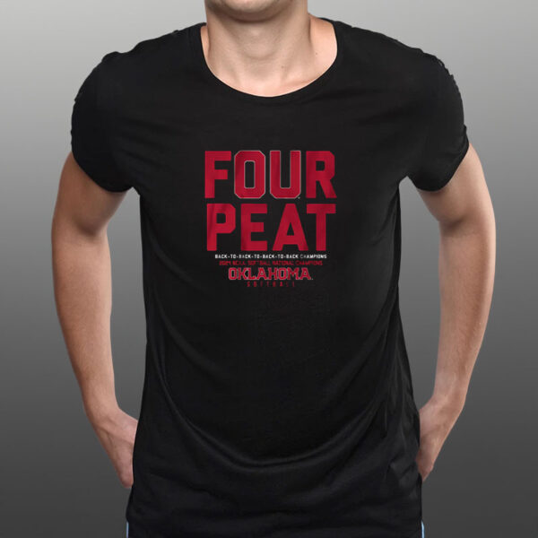 OKLAHOMA SOFTBALL FOUR-PEAT T-SHIRT1