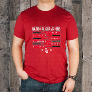 Oklahoma Sooners 2024 Ncaa Softball Womens College World Series Champions Schedule T-Shirt3