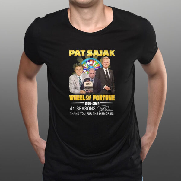 Pat Sajak Wheel Of Fortune 1981-2024 41 Seasons Thank You For The Memories T-Shirt1