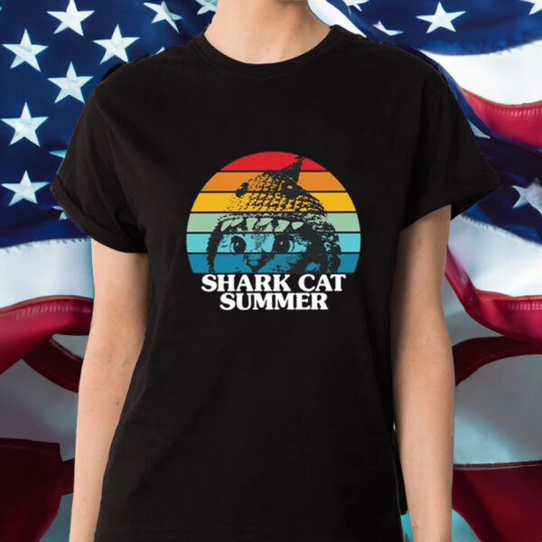 Shark Cat Summer Pride T-Shirt