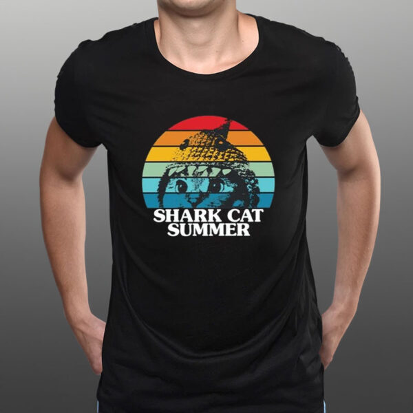 Shark Cat Summer Pride T-Shirt1