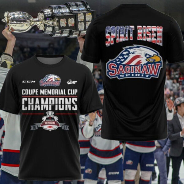 Spirit Resen Saginaw 2024 Memorial Cup Champions T-Shirt1