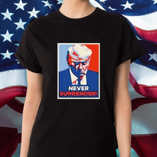 Trump Never Surrender Black T-Shirt