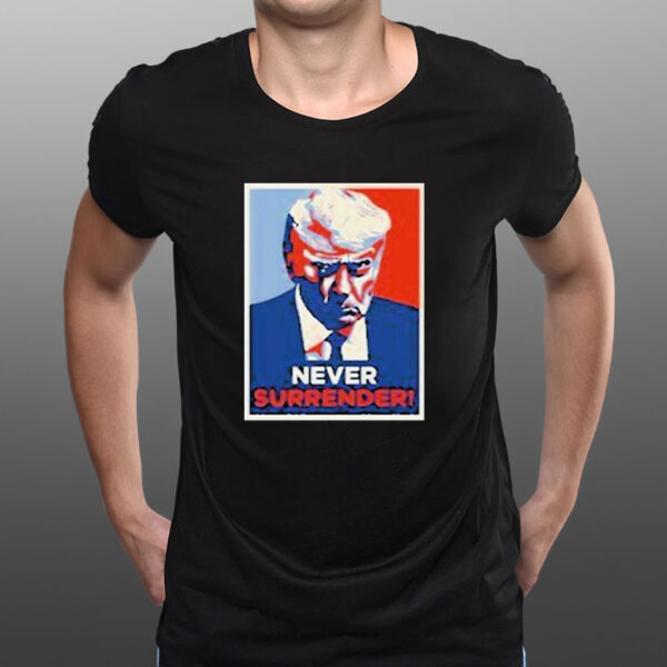 Trump Never Surrender Black T-Shirt1