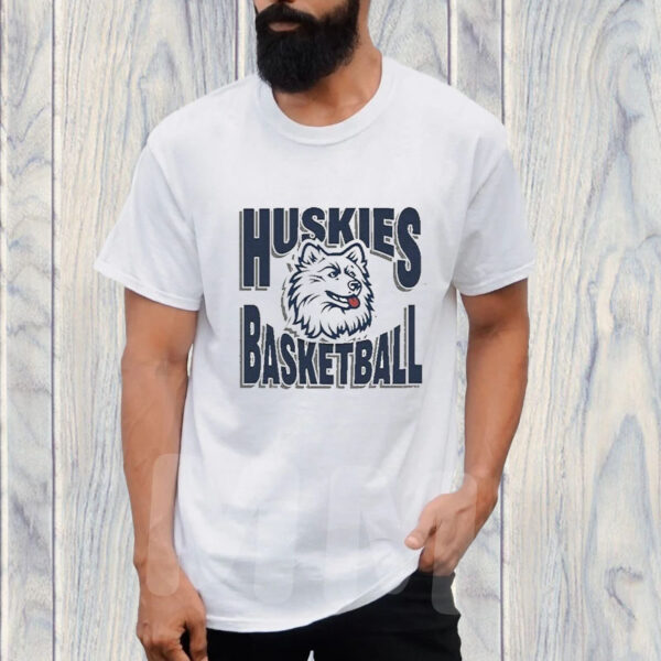 Uconn Huskies Basketball Vintage Logo Mascot T-Shirt