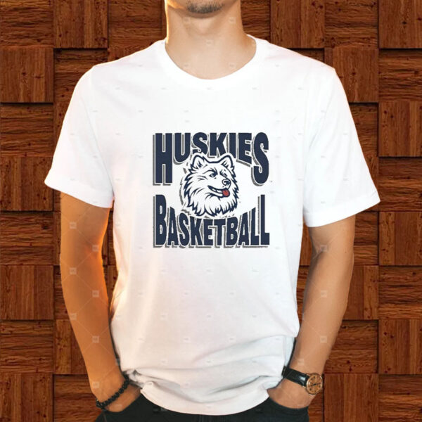 Uconn Huskies Basketball Vintage Logo Mascot T-Shirt1