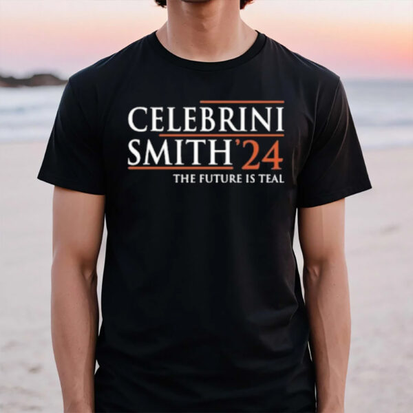 Celebrini Smith 24 The Future Is Teal T-Shirt1