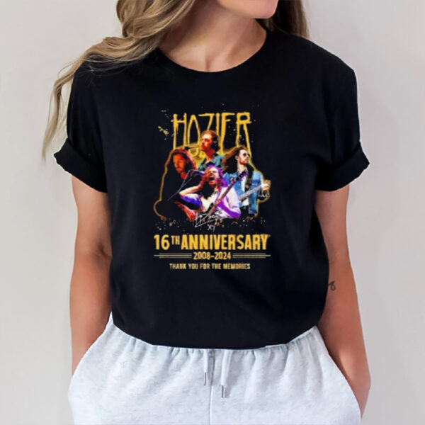 Hozier 16th Anniversary 2008-2024 Thank You For The Memories T-Shirt1