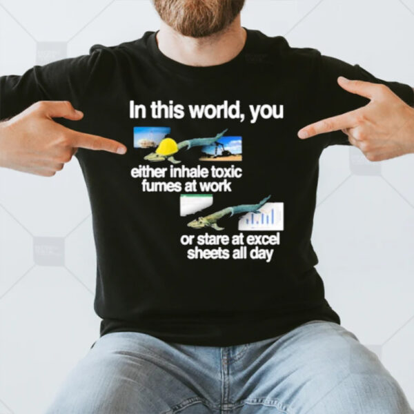 In This World You Either Inhale Toxic Fumes At Work Or Stare At Excel Sheets All Day T-Shirt