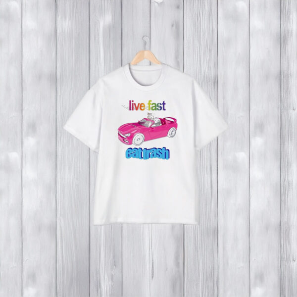 Snazzyseagull Live Fast Eat Trash Raccoon T-Shirt2