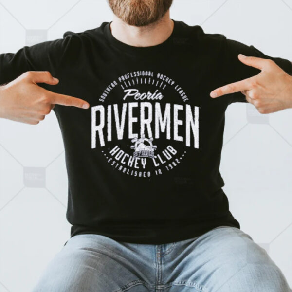 Southern Professional Hockey League Peoria Rivermen Hockey Club Established In 1982 T-Shirt