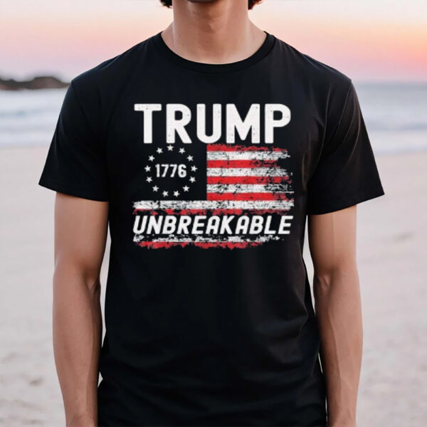 Trump Unbreakable 1776 President Donald Trump Us Flag T-Shirt1