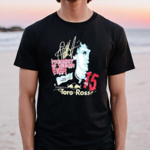 Youngest Gp Winner Ever Scuderia Toro Rosso Signature T-Shirt1